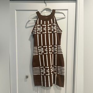 cotton/ Lycra mini dress designer Red Leaf